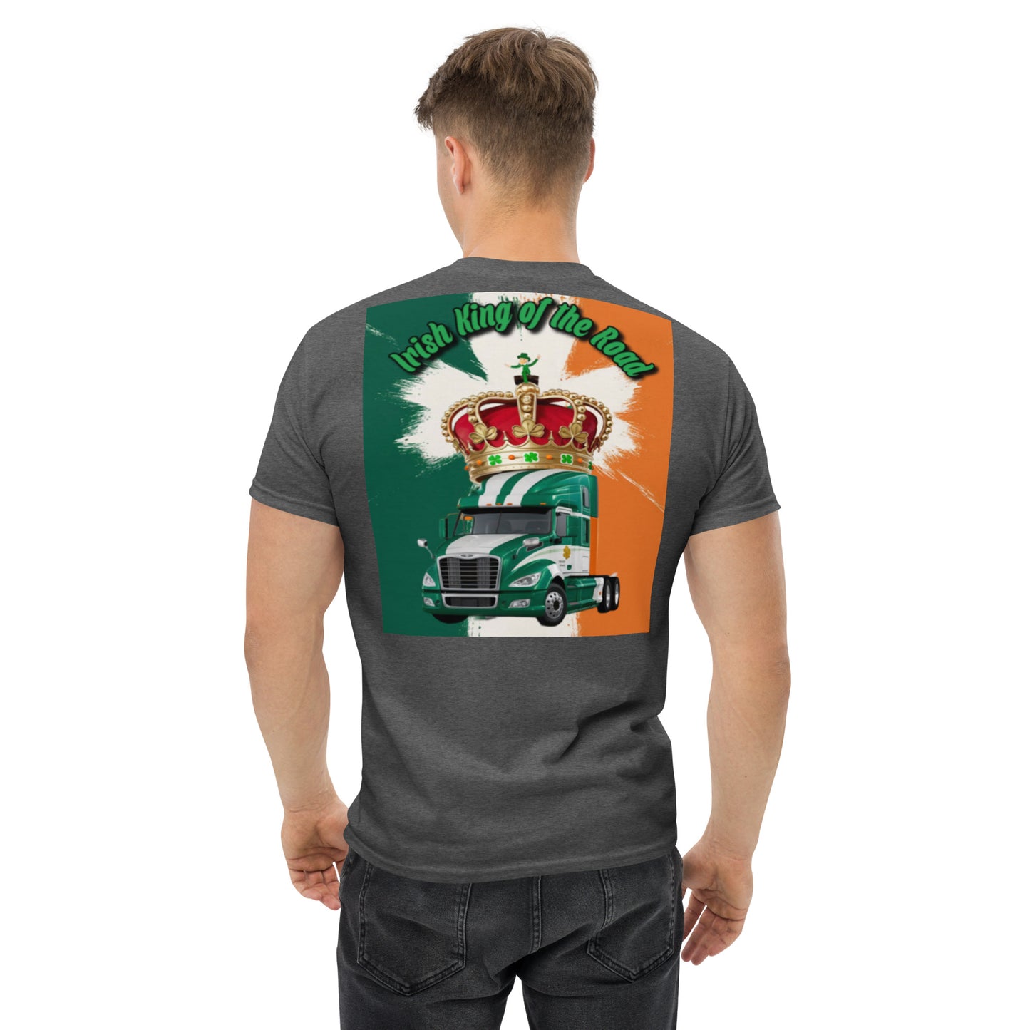 Classic tee Irish King of the Road US Truck Design front and back printed