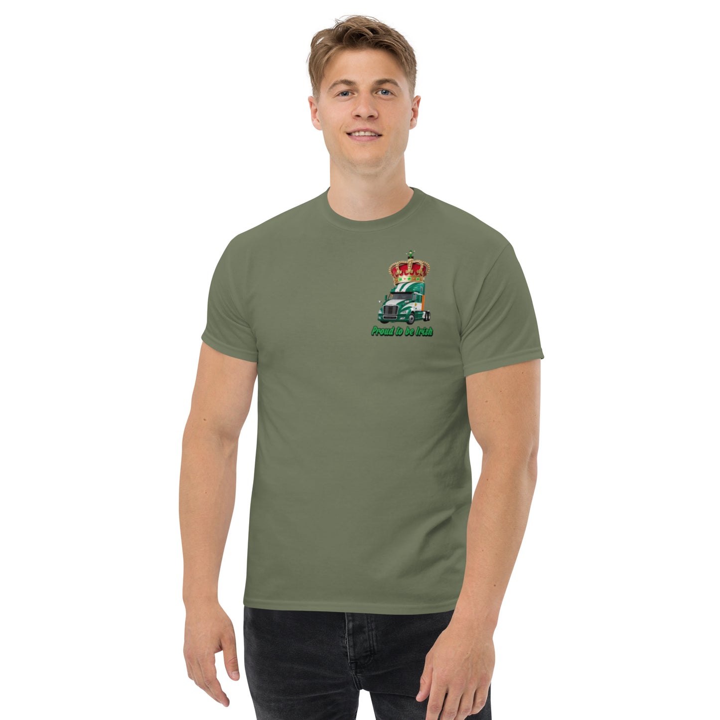Classic tee Irish King of the Road US Truck Design front and back printed