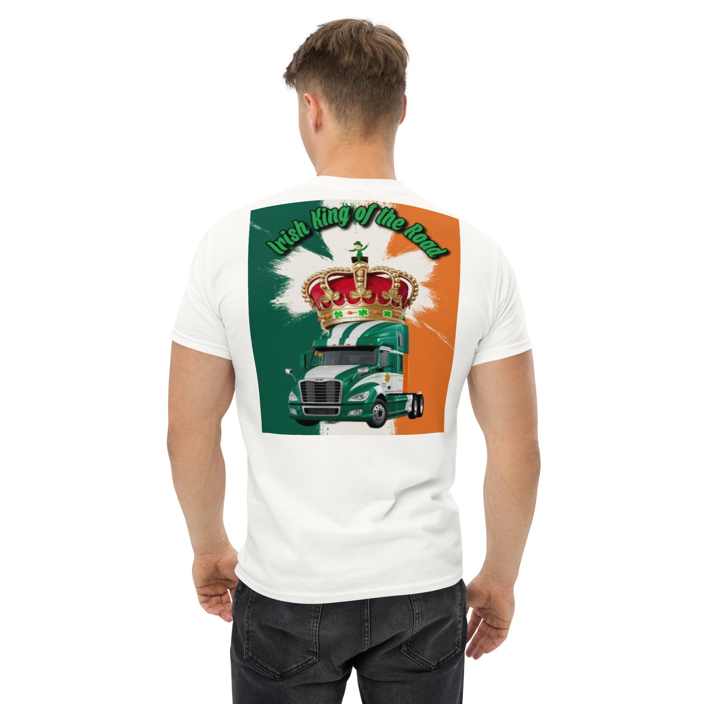 Classic tee Irish King of the Road US Truck Design front and back printed