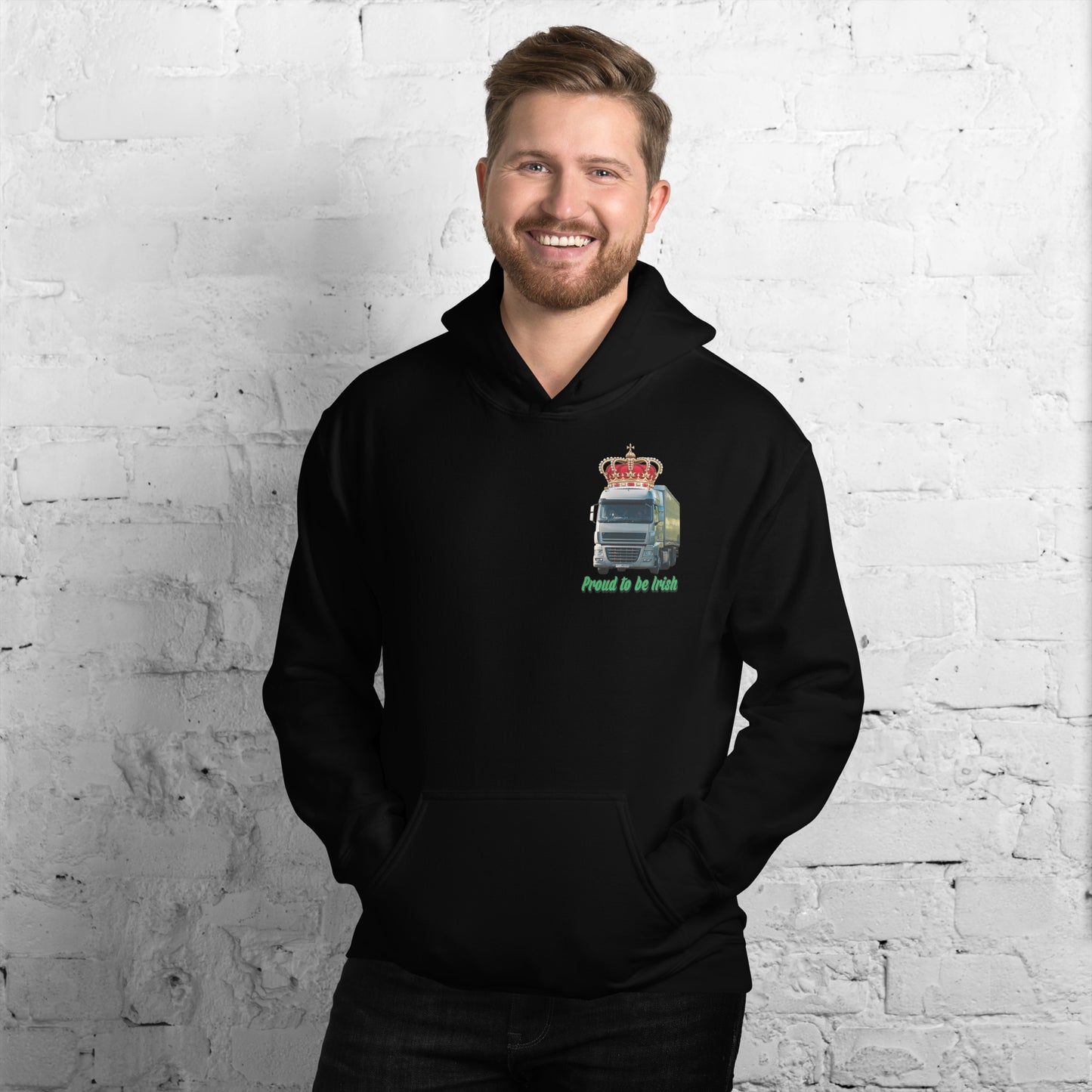 Hoodie Irish King of the Road European Truck Design front and back print