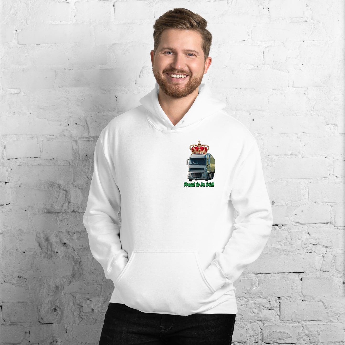 Hoodie Irish King of the Road European Truck Design front and back print